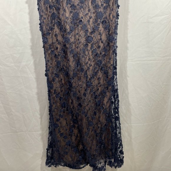 NEW $588 Tadashi Coriander Embroidered Tulle Gown - Picture 8 of 12